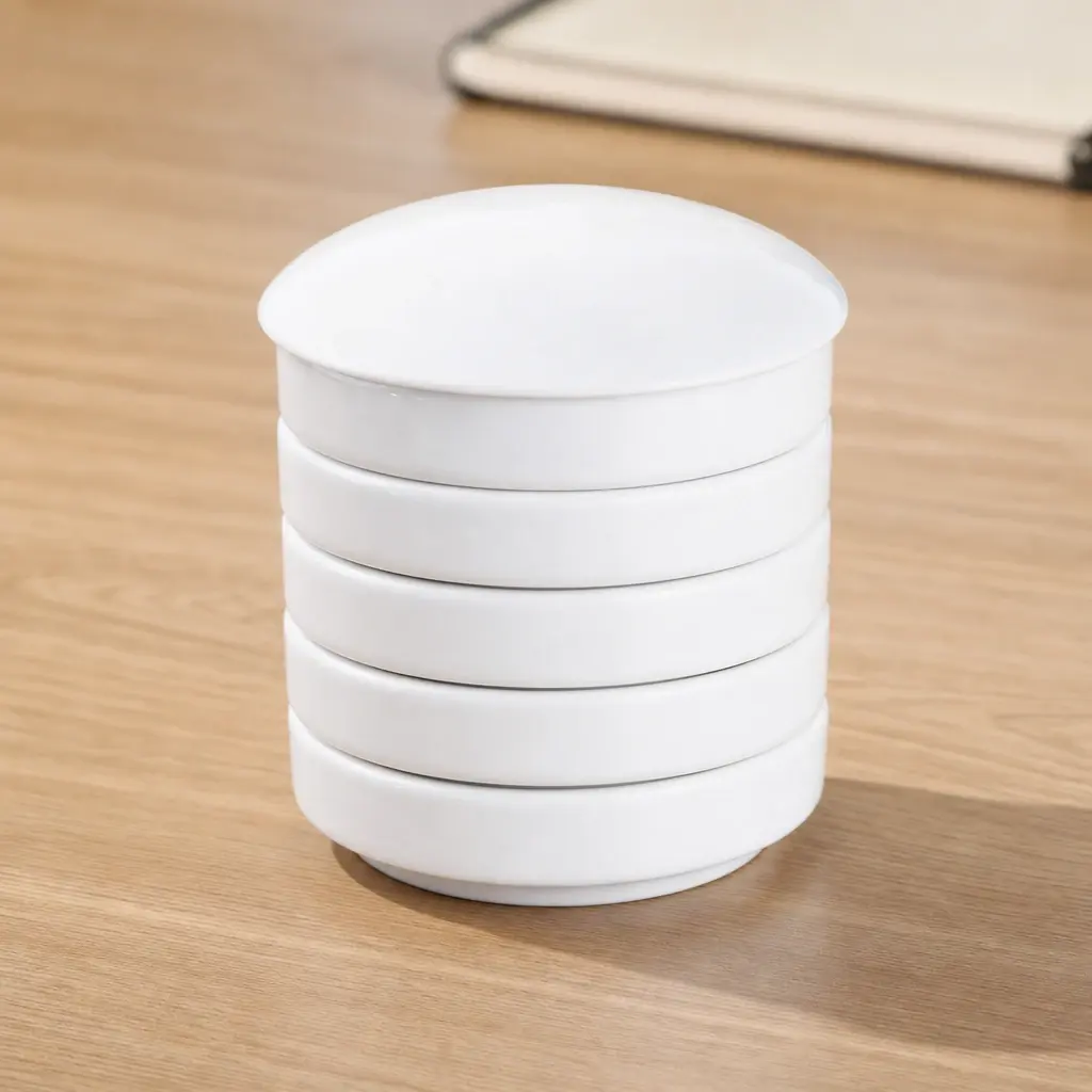 Stacking Ceramic Palette on a creative worktable