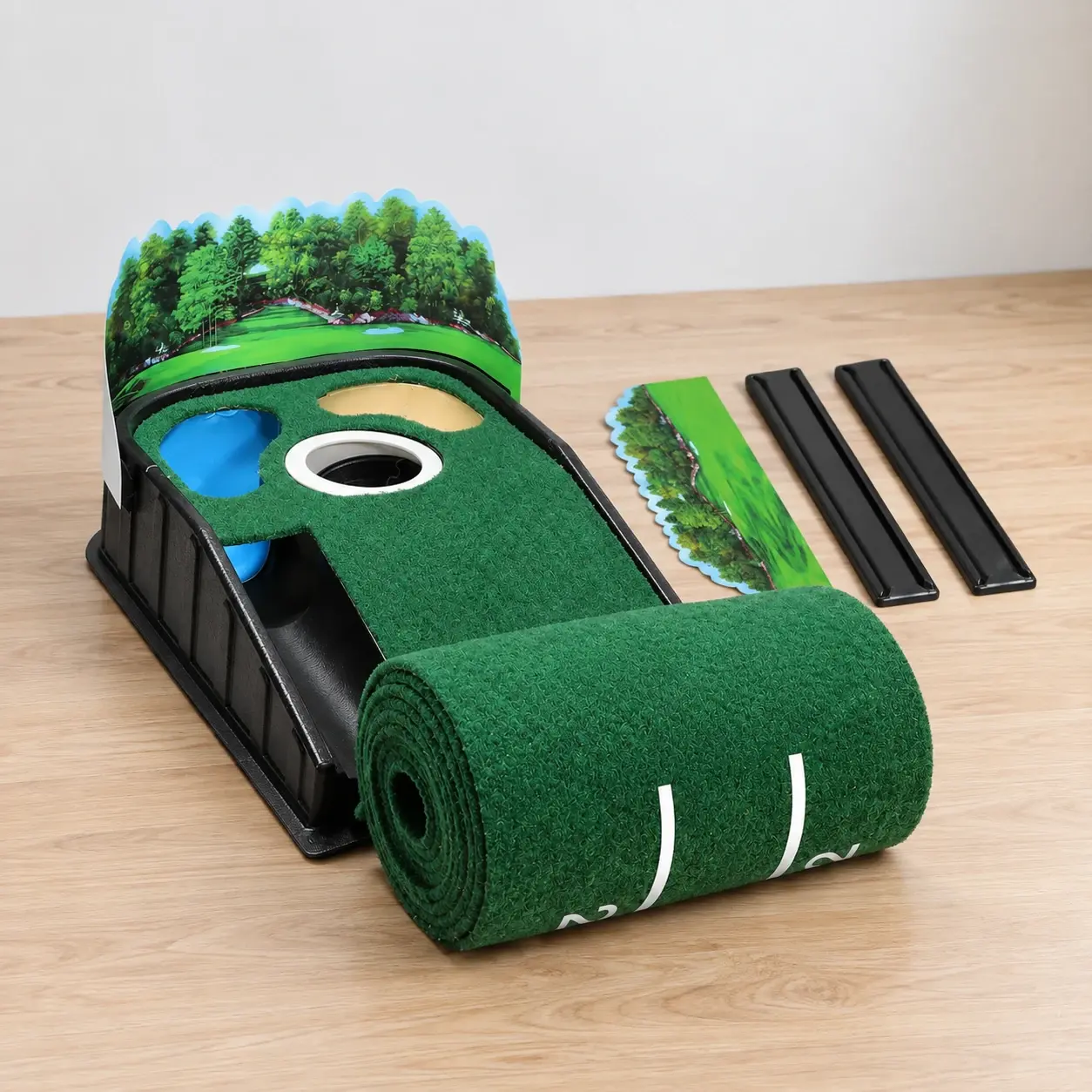 Return-Track Putting Mat, selected product photographed on natural daylight