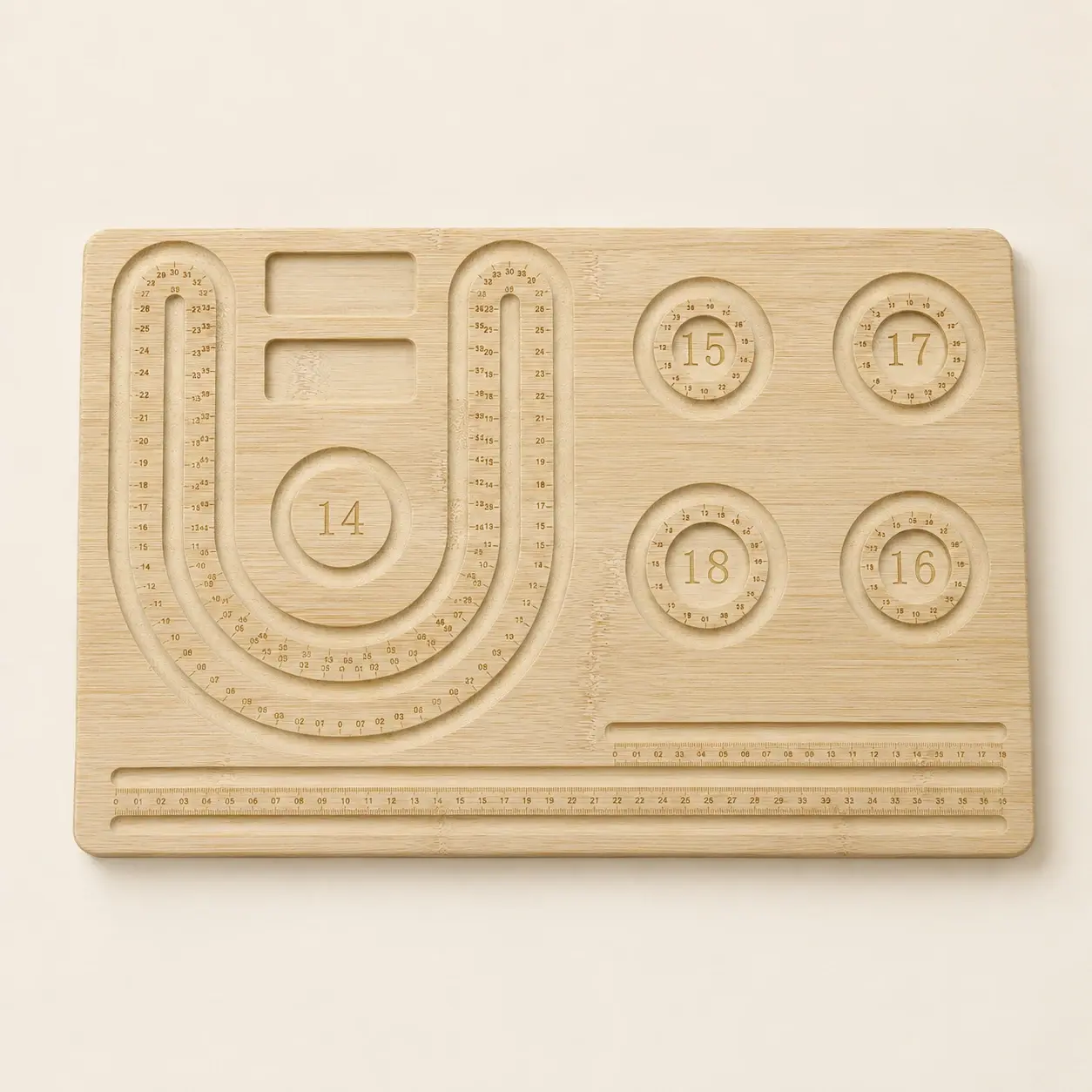 Bead Planning Board, selected product photographed on warm ivory