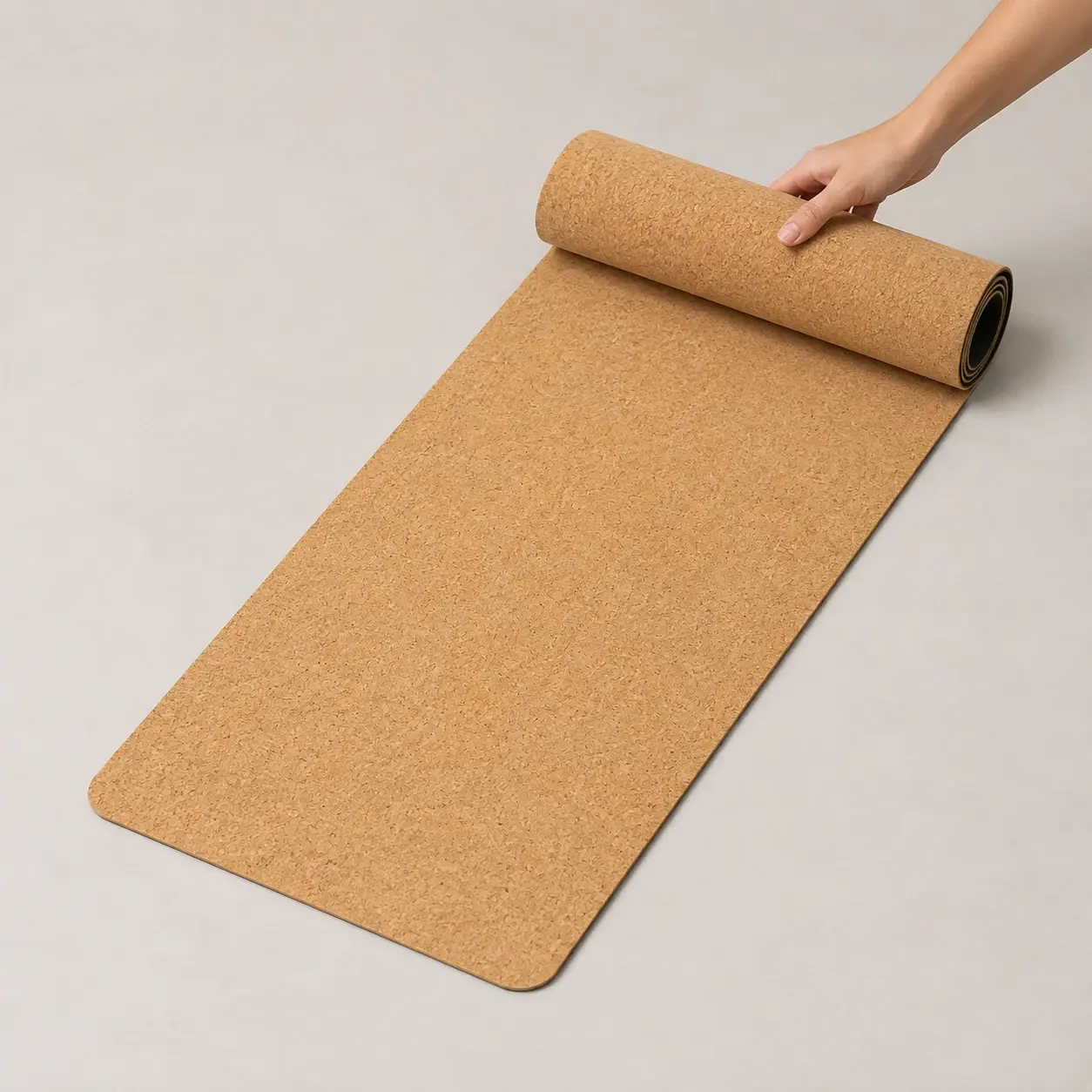 Plain Cork Practice Mat | in use