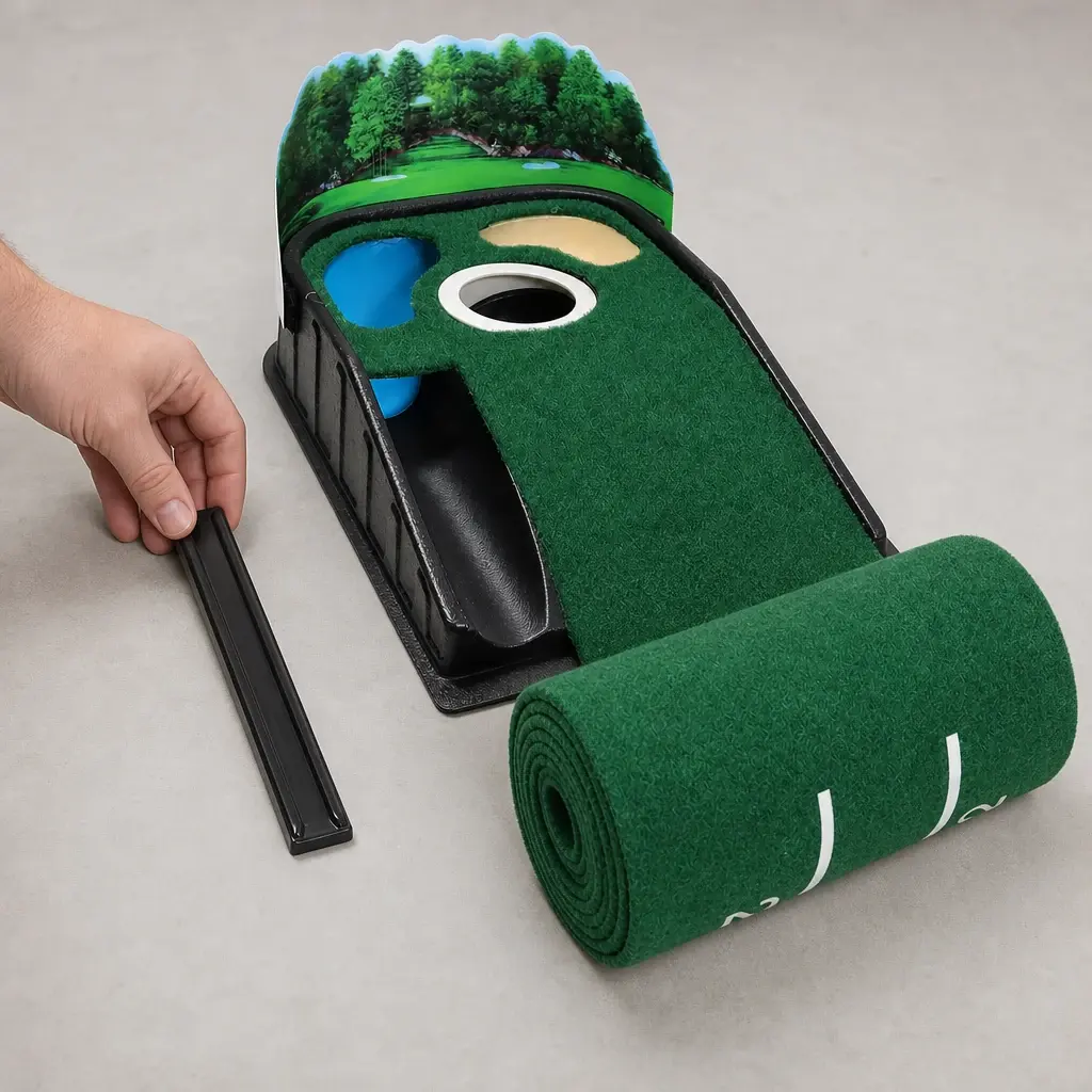 Return-Track Putting Mat | in use