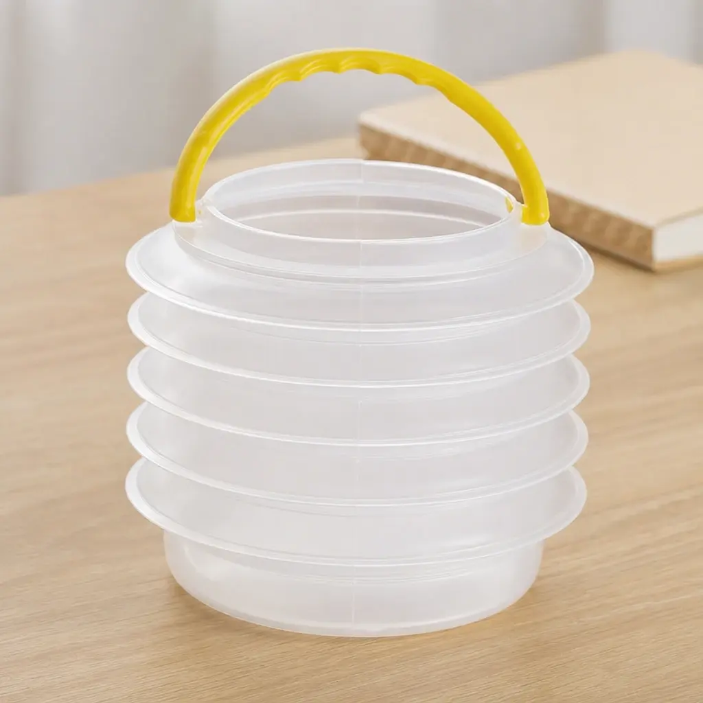Collapsible Brush Water Pot on a creative worktable