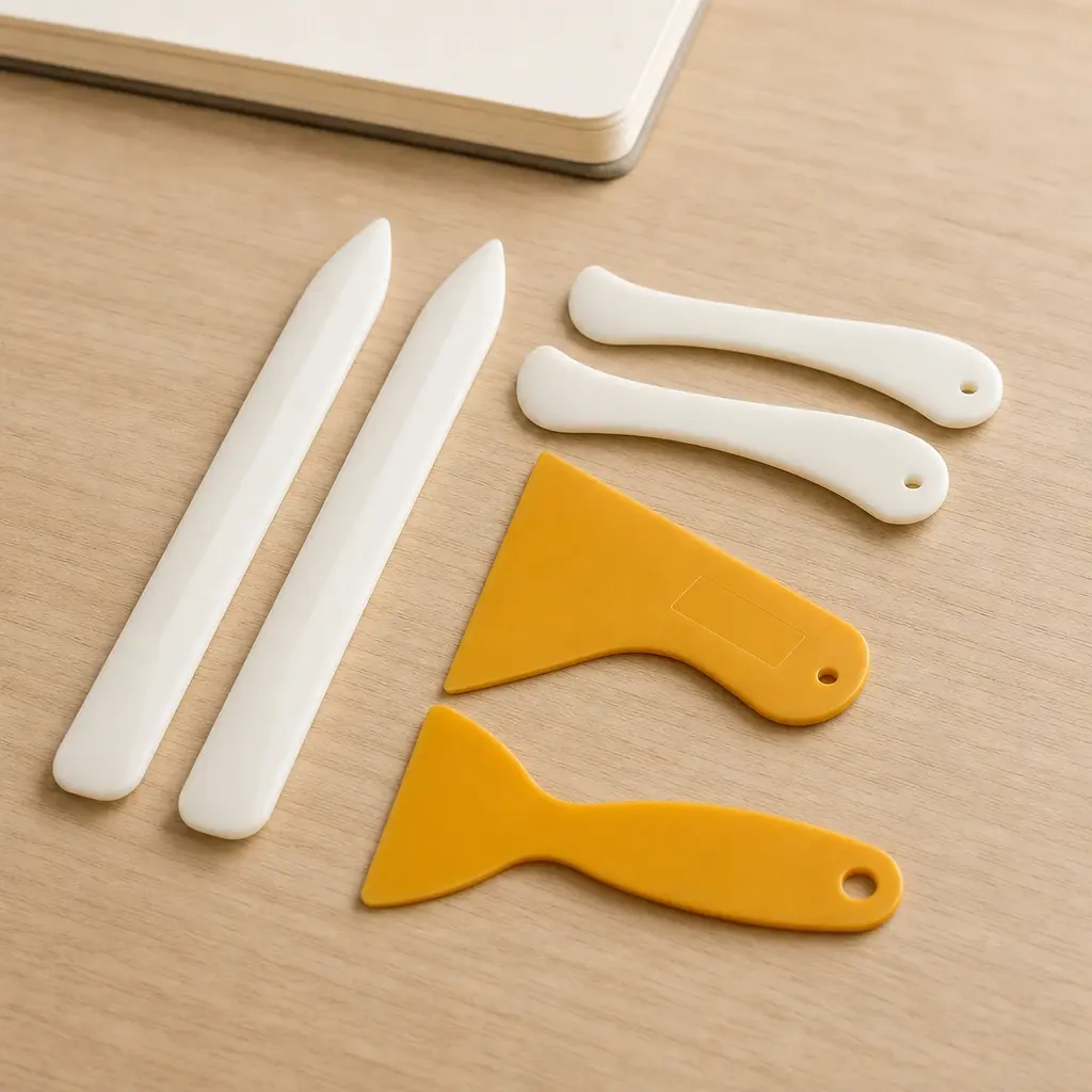 Paper Folding & Creasing Tools on a creative worktable
