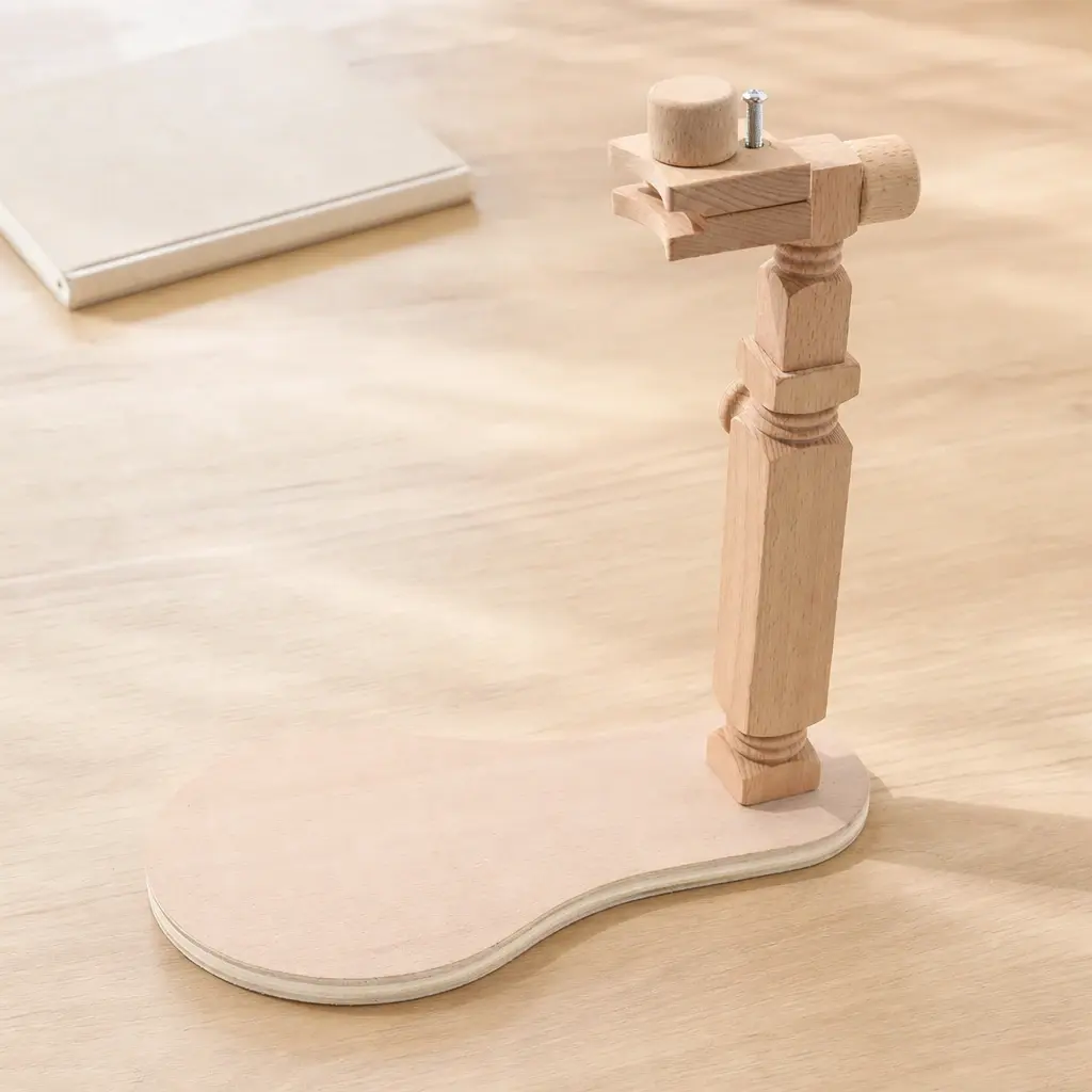 Embroidery Hoop Stand on a creative worktable