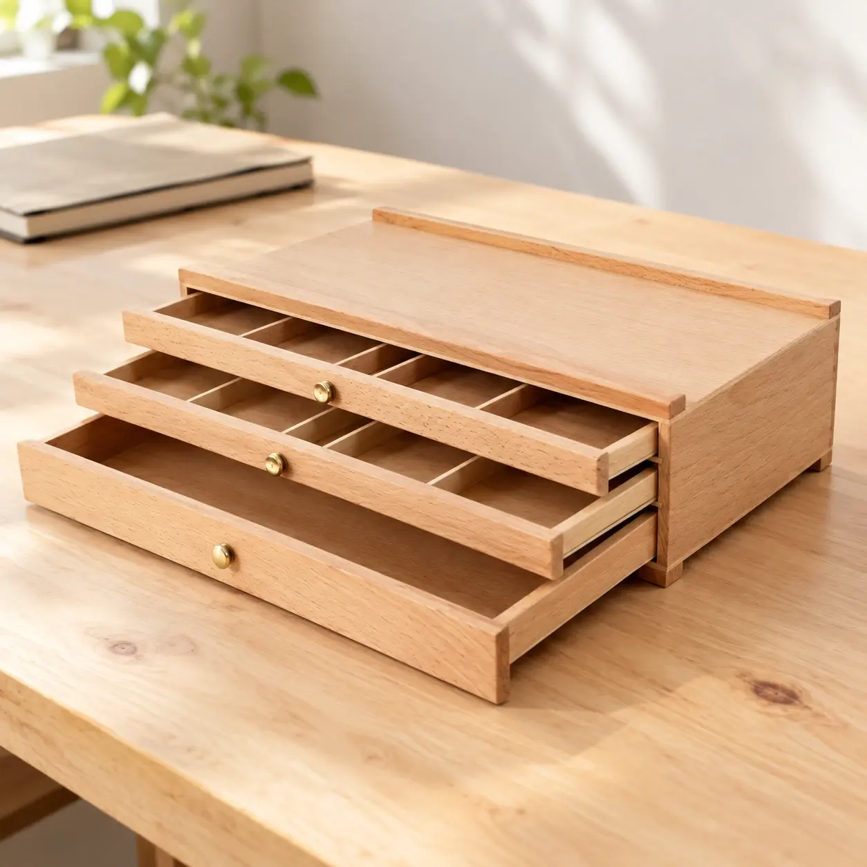 Three Drawer Studio Organizer on a creative worktable